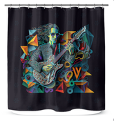 Groove Grid Shower Curtain